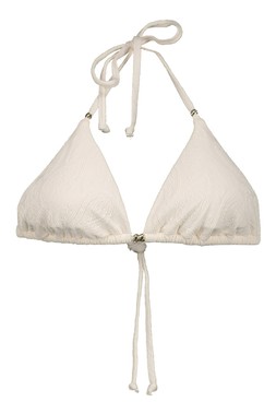 Cream Paisley Bikini Top